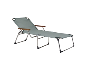 Fiam Amigo Sunbed With Armrests Sage Green