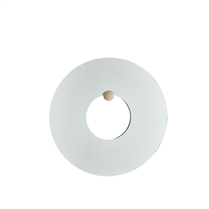 AYTM CASTELLUM Mirror Ø80 Clear/Travertine