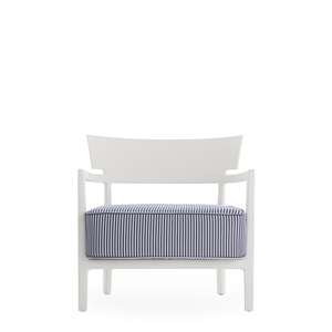 Kartell CARA MAT Outdoor Armchair White/ Blue