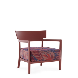 Kartell CARA MAT Liberty Chile Palm Outdoor Armchair Burgundy/Lacquer