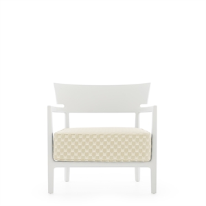 Kartell CARA MAT Liberty Obi Check Outdoor Armchair White/Milk