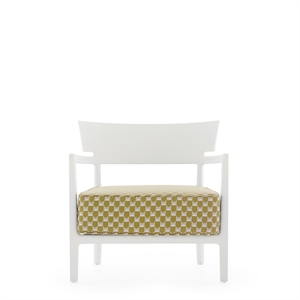 Kartell CARA MAT Liberty Obi Check Outdoor Armchair White/ Yellow