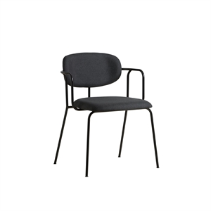 Woud Frame Dining Table Chair Black/ Taupe Gray