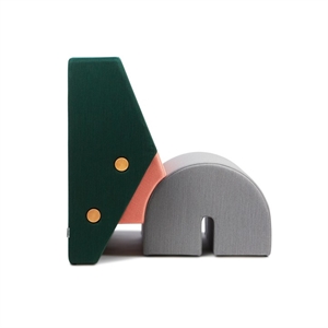 Please Wait to be Seated Keystone Armchair Green/ Pink/ Gray