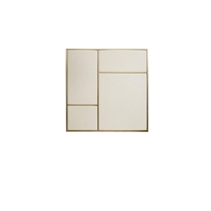 Please Wait to be Seated Nouveau Pin Notice Board Medium Brass/ Canvas