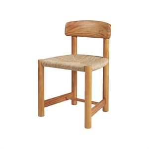 Gubi Daumiller Dining Chair Natural Rush/Golden