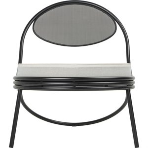 GUBI Copacabana Outdoor Chair Matt Black/ Leslie Stripe 020
