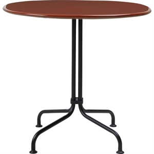 Gubi Carmel Bistro Café Table 75x75 Matt Black/Rock Red