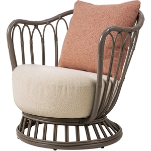 Gubi Grace Outdoor Armchair Mushroom Gray/Lorkey 41/Lorkey 44