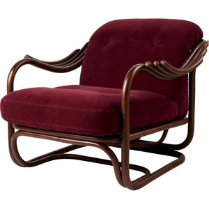 Gubi Poltrone Tria Armchair Dark Rattan/Fuestagno Limonta 006