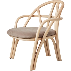 Gubi Bistra Armchair Natural Lacquered Rattan/Fustagno Limonta 002