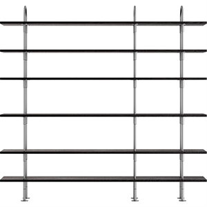 Gubi Keen 208 Shelving System 6 Shelves Stainless Steel/Ash Veneer
