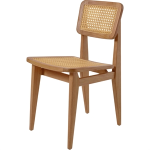 Gubi C-Chair Garden Chair French Cane/Natural Teak