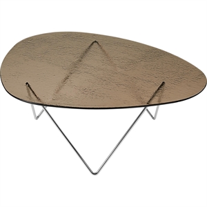 Gubi Pedrera Coffee Table Chrome/ Bronze/ Glass