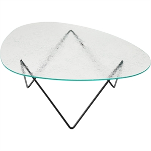 Gubi Pedrera Coffee Table Black Semi Matt/ Transparent/Glass