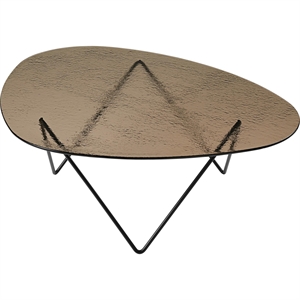 Gubi Pedrera Coffee Table Black Semi Matt/ Bronze/ Glass