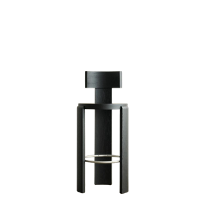 Louise Roe Spina Bar Stool Black Lacquered Oak