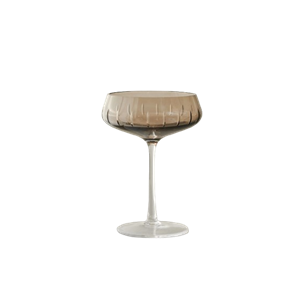 Louise Roe Champagne Coupe Champagne Glass Set of 4 Smoke