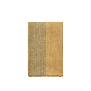 Ferm Living Pila Linen Rug 120x170 Khaki/Aged Gold