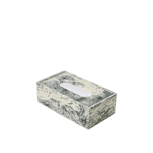 Ferm Living Mist Napkin Box Emerald/ Off White