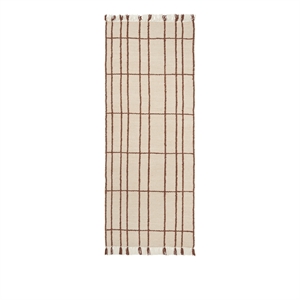 Ferm Living Sen Rug 80x200 Parchment/Chestnut