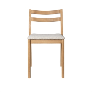 Ferm Living Boda Dining Chair Rugged Bouclé/Natural Oak/ Off White