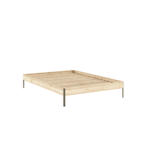 Karup Design Core Bed Frame 140x200 Raw/Sage Green