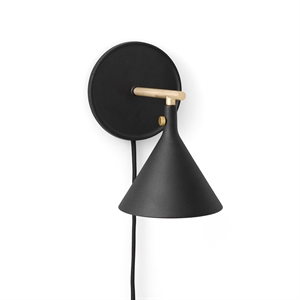 Audo Cast Sconce Wall Lamp M. Diffuser Black