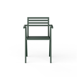 NINE 19 Outdoors Stacking Outdoor Chair w. Armrests 2 Pcs. Green