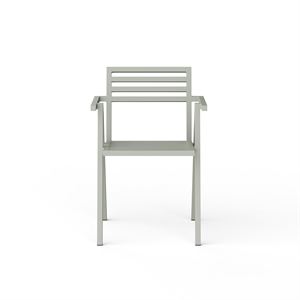 NINE 19 Outdoors Stacking Outdoor Chair w. Armrests 2 Pcs. Gray
