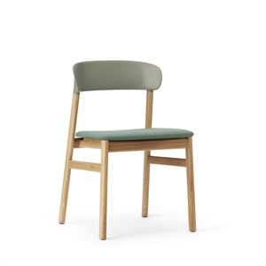 Normann Copenhagen Herit Dining Table Chair Upholstered Oak/Dusty Green