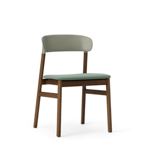 Normann Copenhagen Herit Dining Table Chair Upholstered Smoked Oak/Dusty Green