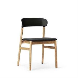 Normann Copenhagen Herit Dining Table Chair Leather Upholstered Oak/Black