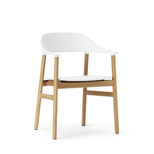 Normann Copenhagen Herit Dining Table Chair M. Armrest Oak/White