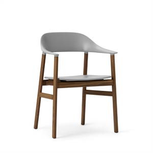 Normann Copenhagen Herit Dining Table Chair M. Armrests Smoked Oak/Gray