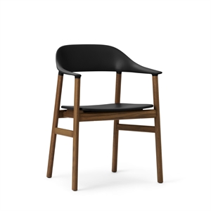 Normann Copenhagen Herit Dining Table Chair M. Armrests Smoked Oak/Black