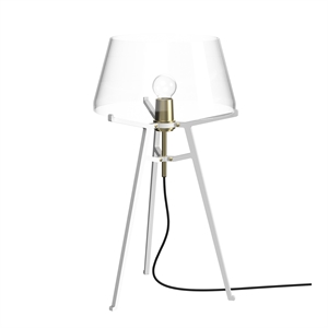 Tonone Ella Table Lamp White/ Transparent Glass