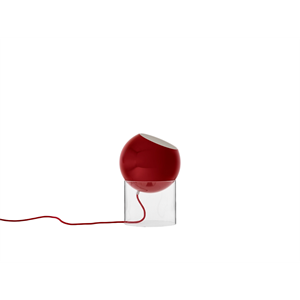 &Tradition Topan VP13 Table Lamp Topan Floor Lamp VP14 Clear Acrylic/Vermilion Red