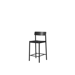 &Tradition Betty TK12 Counter Chair Black Lacquered Ash/ Black Linen Wicker