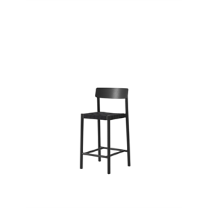 &Tradition Betty TK12 Counter Chair Black Lacquered Ash/ Black Linen Wicker
