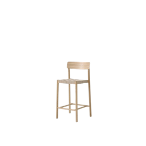 &Tradition Betty TK12 Counter Chair Lacquered Oak/Natural Linen Wicker