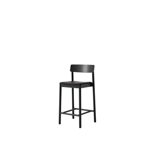 &Tradition Betty TK14 Counter Chair Black Lacquered Ash/Noble Leather