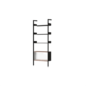 &Tradition Rombe Full Bay IF3 Cabinet Shelving Lacquered Walnut/Anthracite