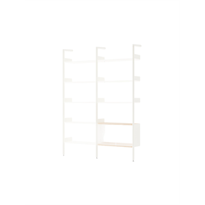 &Tradition Rhomb IF1 &IF6 Shelving Configuration C Lacquered Oak/Alabaster