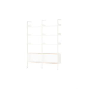 &Tradition Rhomb IF3 &IF6 Shelving Configuration E Lacquered Oak/Alabaster