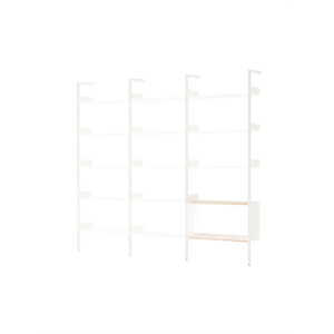 &Tradition Rhomb IF1 &IF4 & IF6 Shelving Configuration H Lacquered Oak/Alabaster