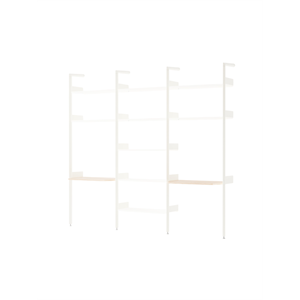 &Tradition Rombe IF2 &IF4 & IF5 Shelving Configuration In Lacquered Oak/Alabaster