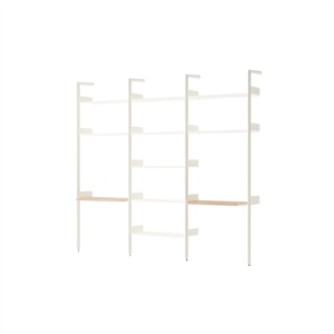 &Tradition Rombe IF2 &IF4 & IF5 Shelving Configuration In Lacquered Oak/Alabaster