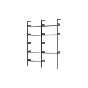 &Tradition Rombe IF1 &IF5 Shelving Configuration B Lacquered Walnut/Anthracite