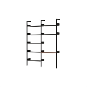 &Tradition Rombe IF1 &IF5 Shelving Configuration B Lacquered Walnut/Anthracite